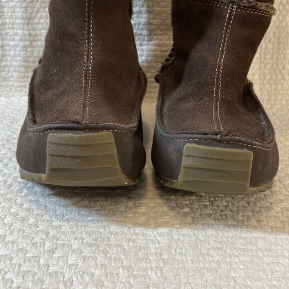 Patchwork Leather Knee HIgh Boots Size 6.5 Browns Faux Fur Lining Sporto - Picture 2 of 9